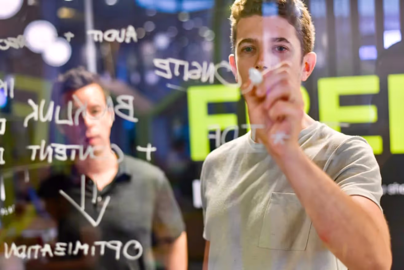 person drawing a new name for New Naming service